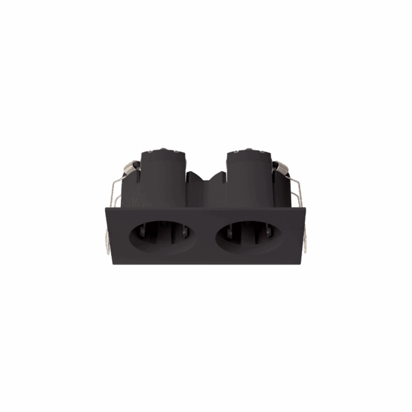 Black version of the Dea Athena XS T Quadra Rondo duo, a versatile modular system designed by Karizma Luce.