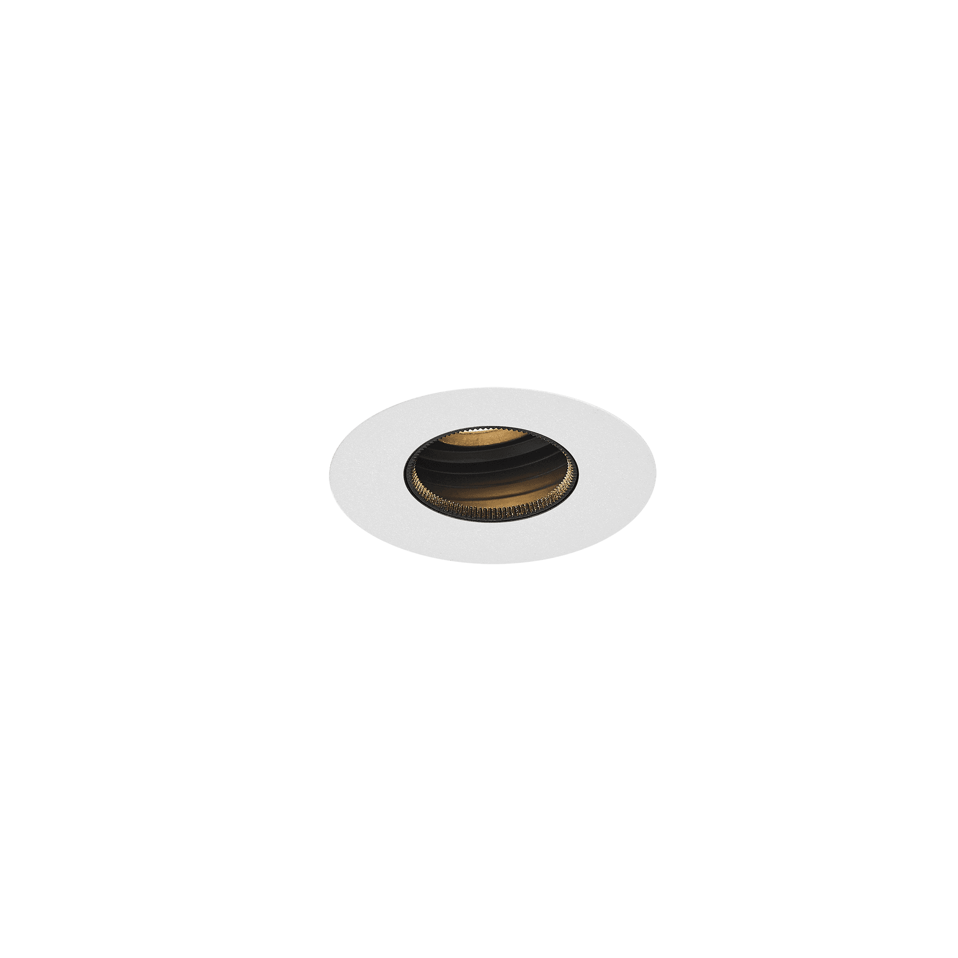 White version of the Dea Luca S (trimless), a fixed pin hole luminaire designed by Karizma Luce.