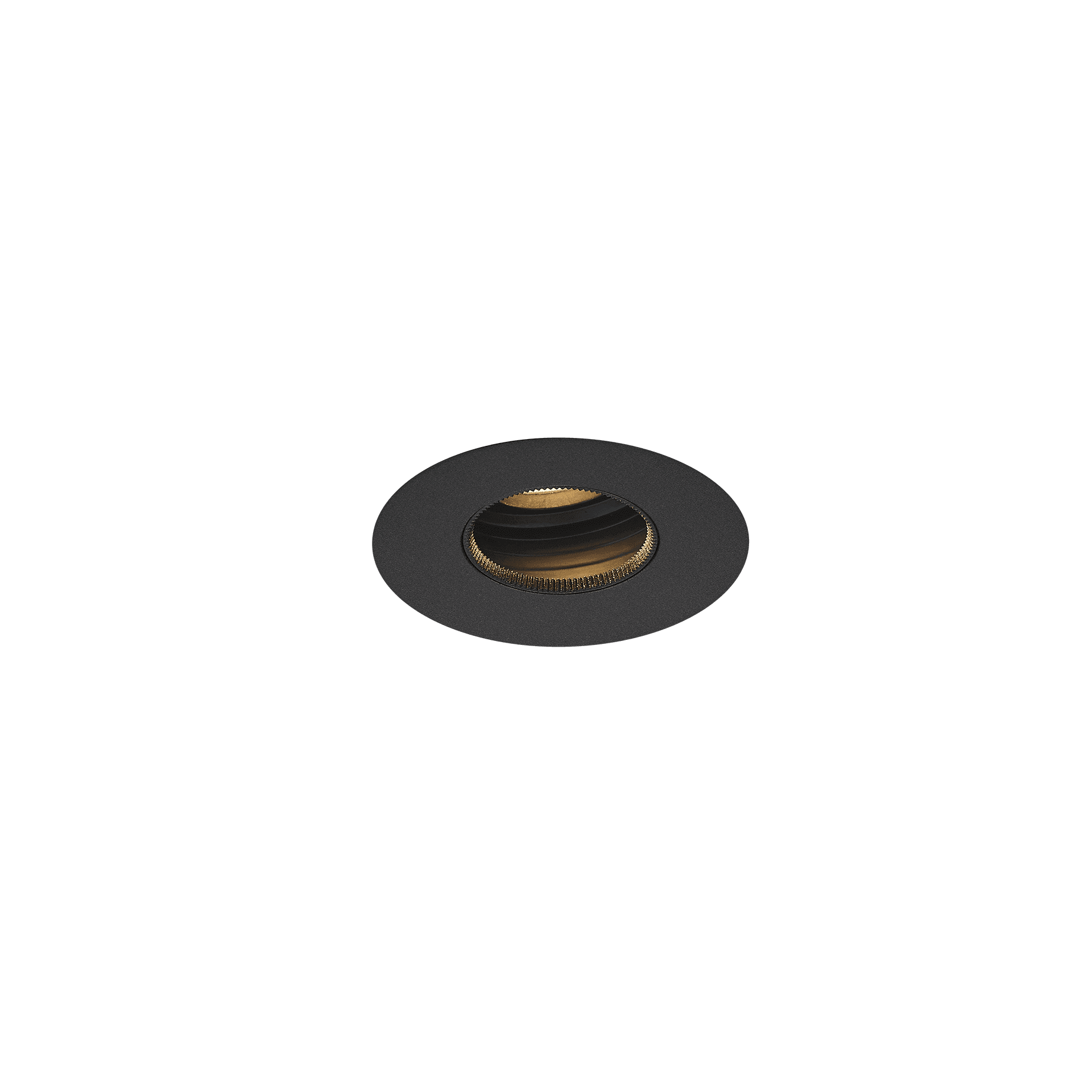 Black version of the Dea Luca S (trimless), a fixed pin hole luminaire designed by Karizma Luce.