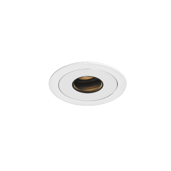 White version of the Dea Luca S (trim), a fixed pin hole luminaire designed by Karizma Luce.