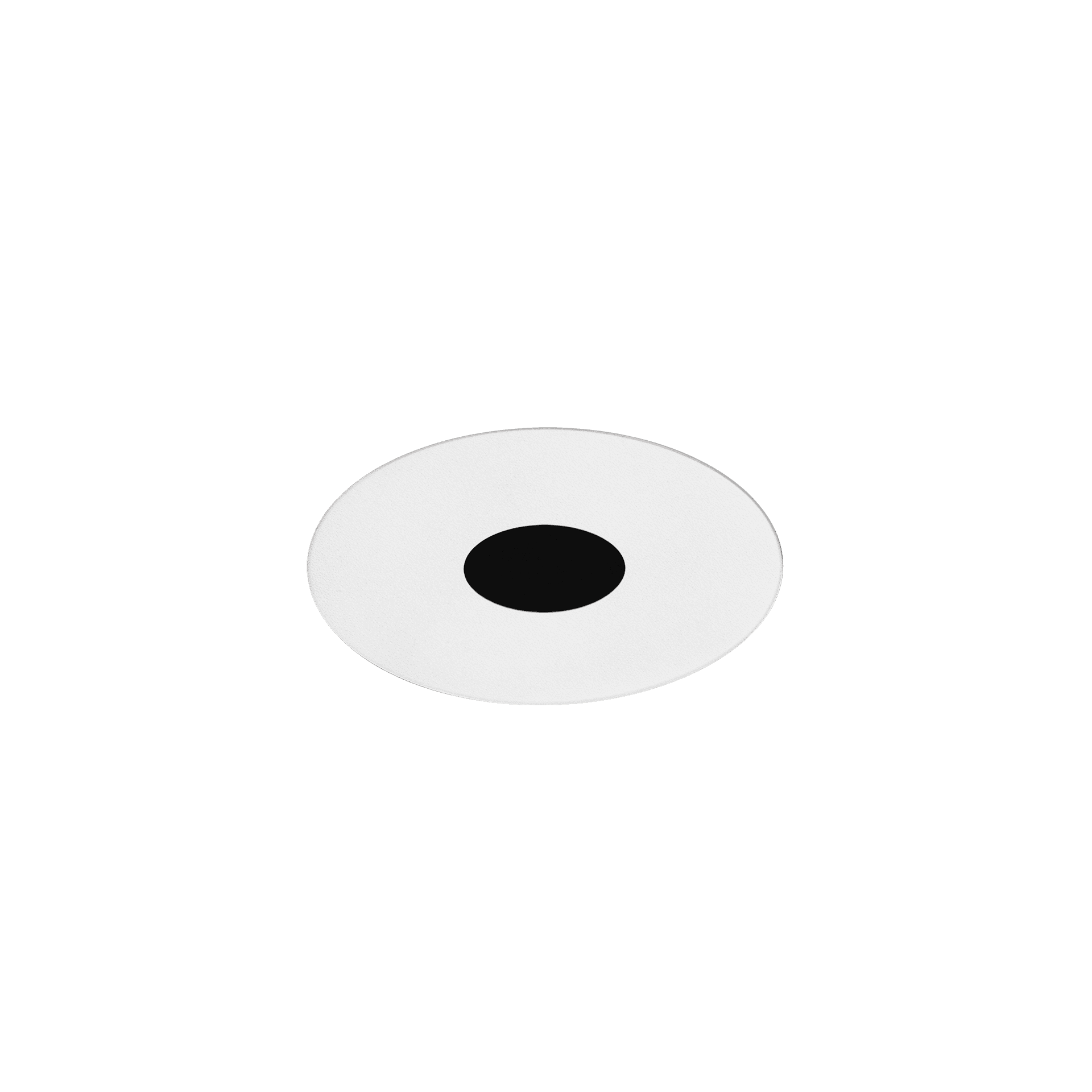 White version of the Dea Stella M (trimless), a recessed pin hole luminaire designed by Karizma Luce.