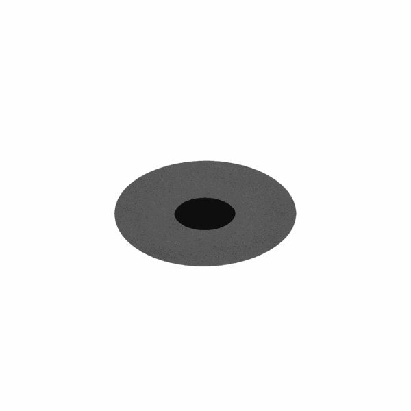 Black version of the Dea Stella M (trimless), a recessed pin hole luminaire designed by Karizma Luce.