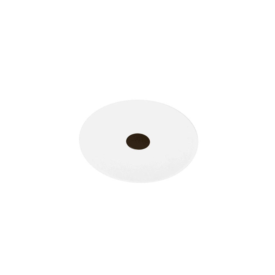 White version of the Dea Stella S (trimless), a recessed pin hole luminaire designed by Karizma Luce.