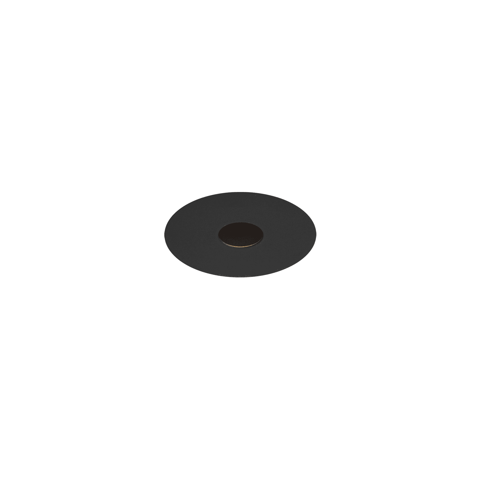 Black version of the Dea Stella XS (trimless), a recessed pin hole luminaire designed by Karizma Luce.