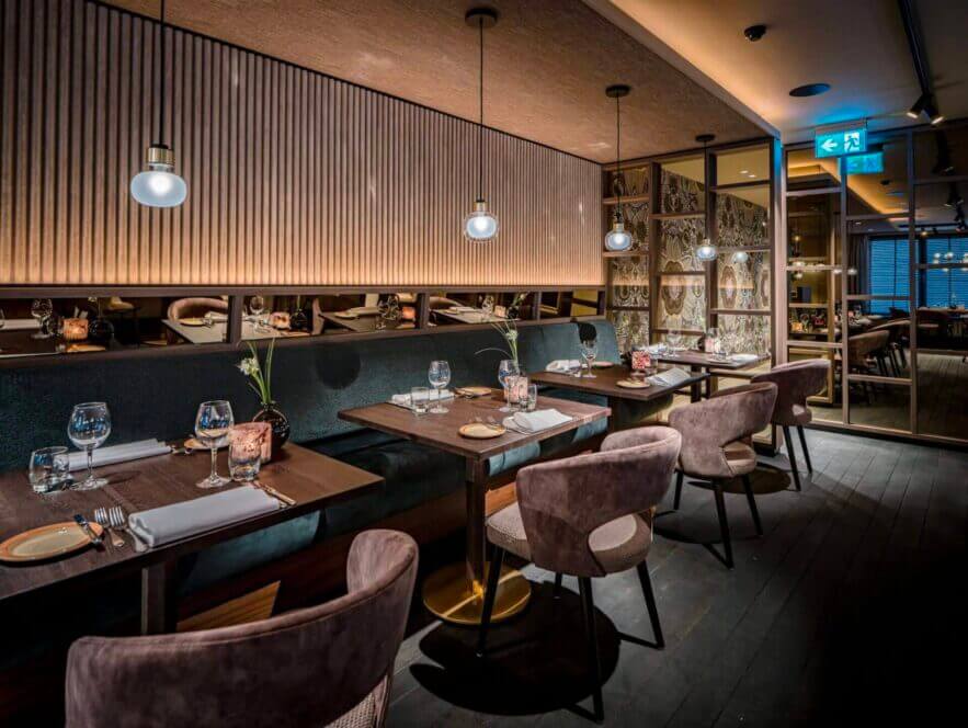 Restaurant tables for two
