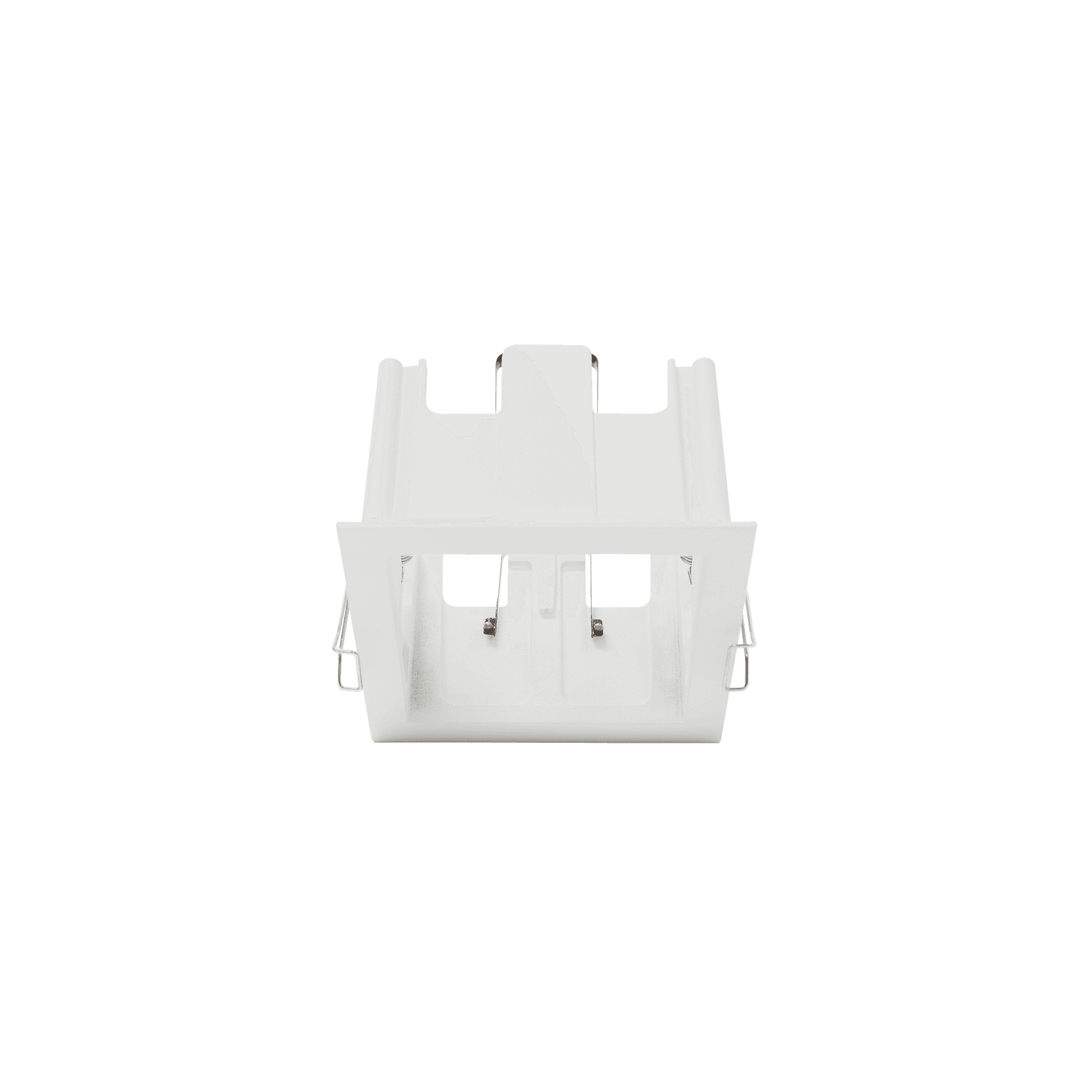 White version of the Dea Athena M T Quadra Quadra, a versatile modular system designed by Karizma Luce.