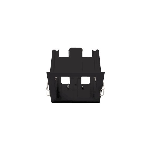 Black version of the Dea Athena M T Quadra Quadra, a versatile modular system designed by Karizma Luce.