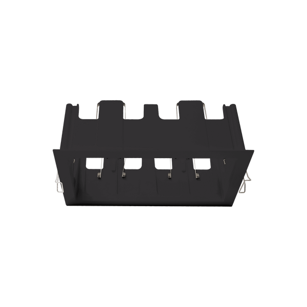 Black version of the Dea Athena M T Quadra Quadra duo, a versatile modular system designed by Karizma Luce.