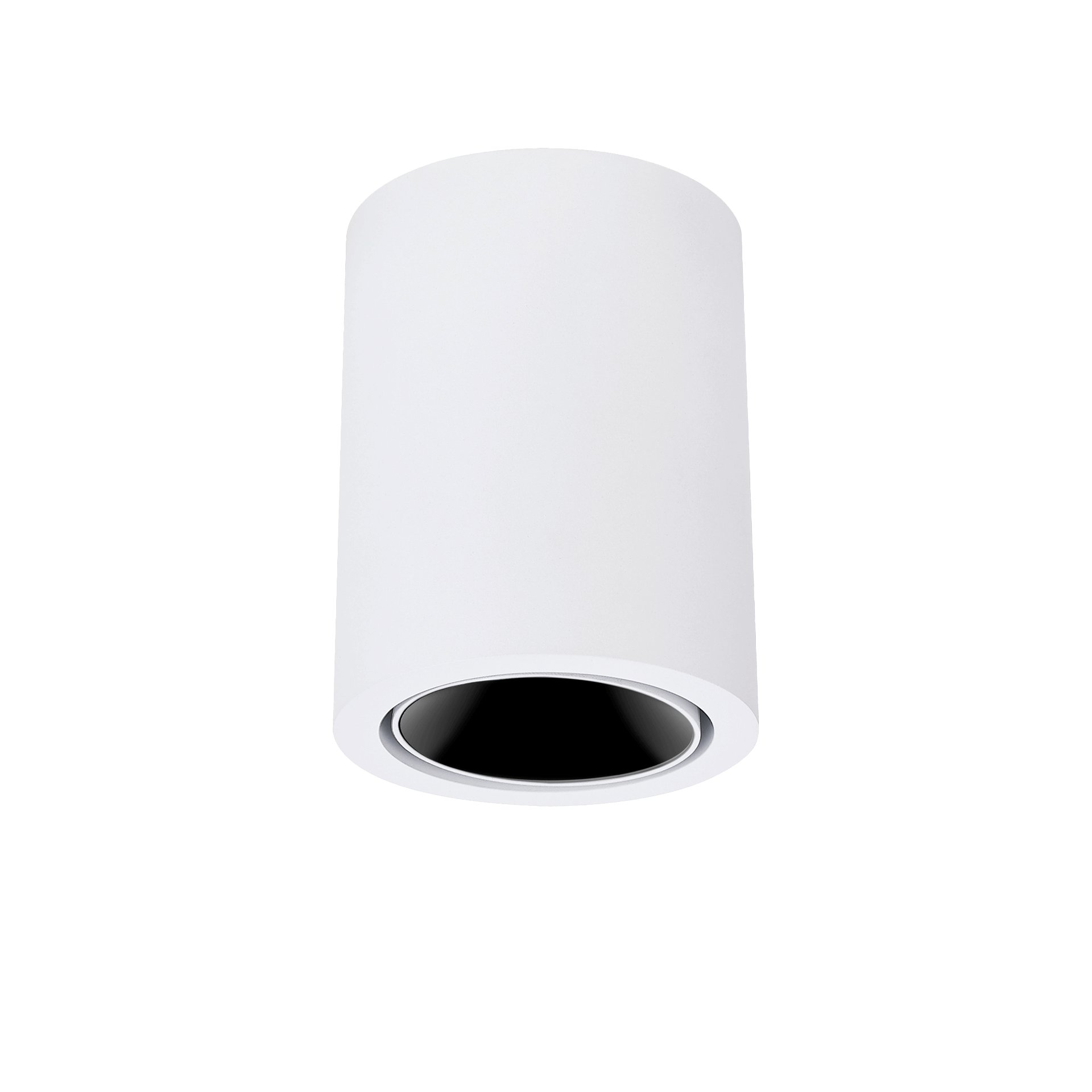 White version of the Dea Flora S with black gloss reflector, a surface-mounted luminaire designed by Karizma Luce.