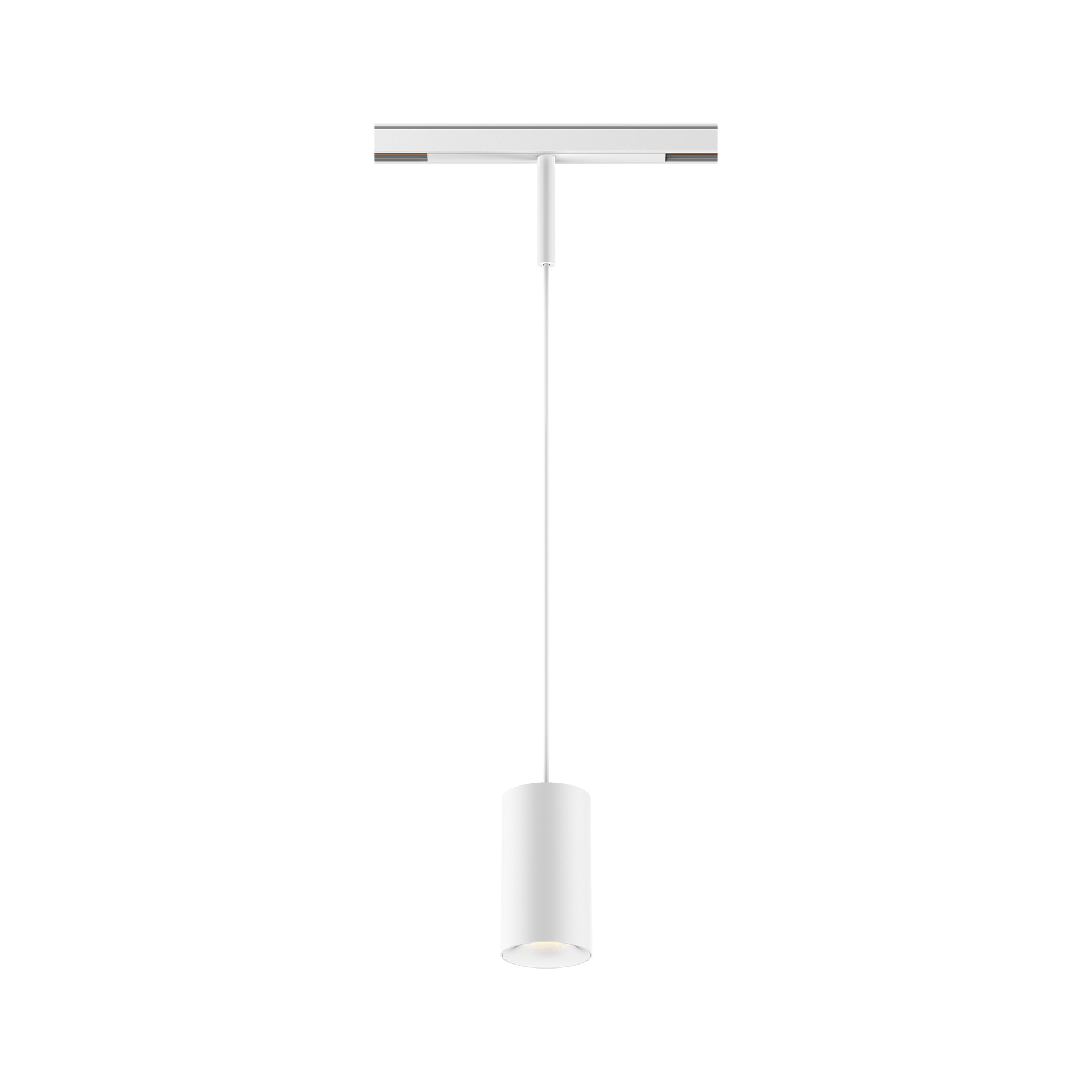 White version of the Dea Vesta-Q S with white reflector, a 48V pendant luminaire designed by Karizma Luce.