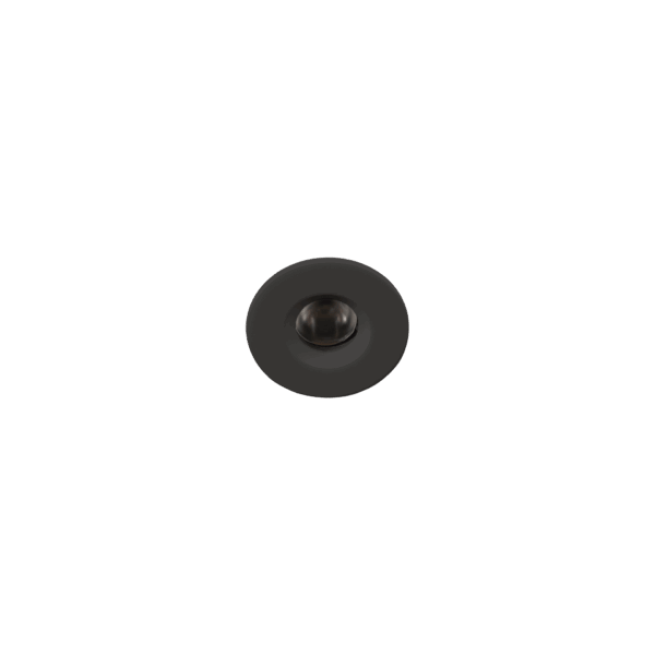 Black version of the Poco, a fixed recessed luminaire designed by Karizma Luce.