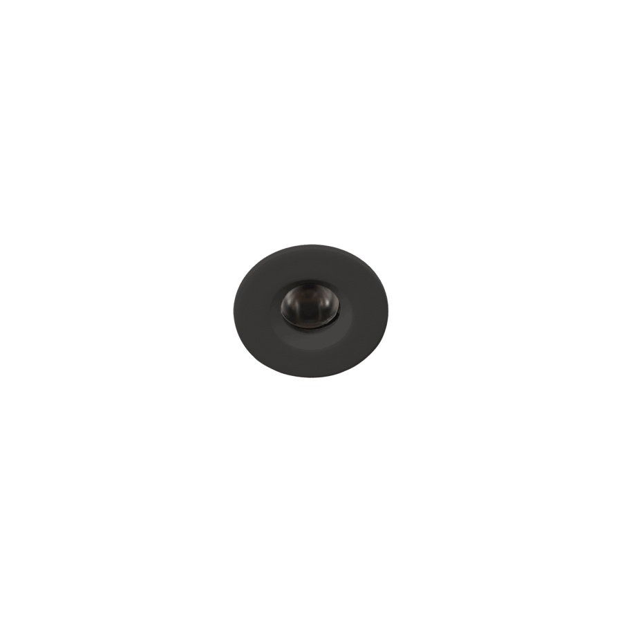 Black version of the Poco, a fixed recessed luminaire designed by Karizma Luce.