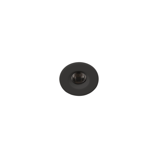 Black version of the Poco, a fixed recessed luminaire designed by Karizma Luce.