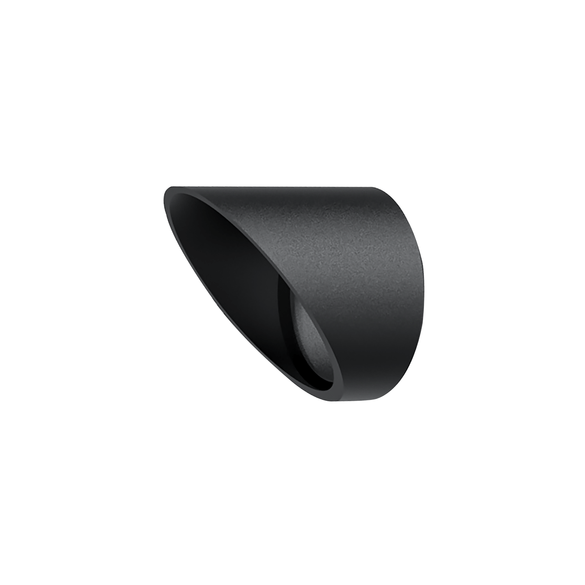 Black version of the Artemis L Anti Glare Hood, an accessory for the Artemis L, an outdoor luminaire designed by Karizma Luce.