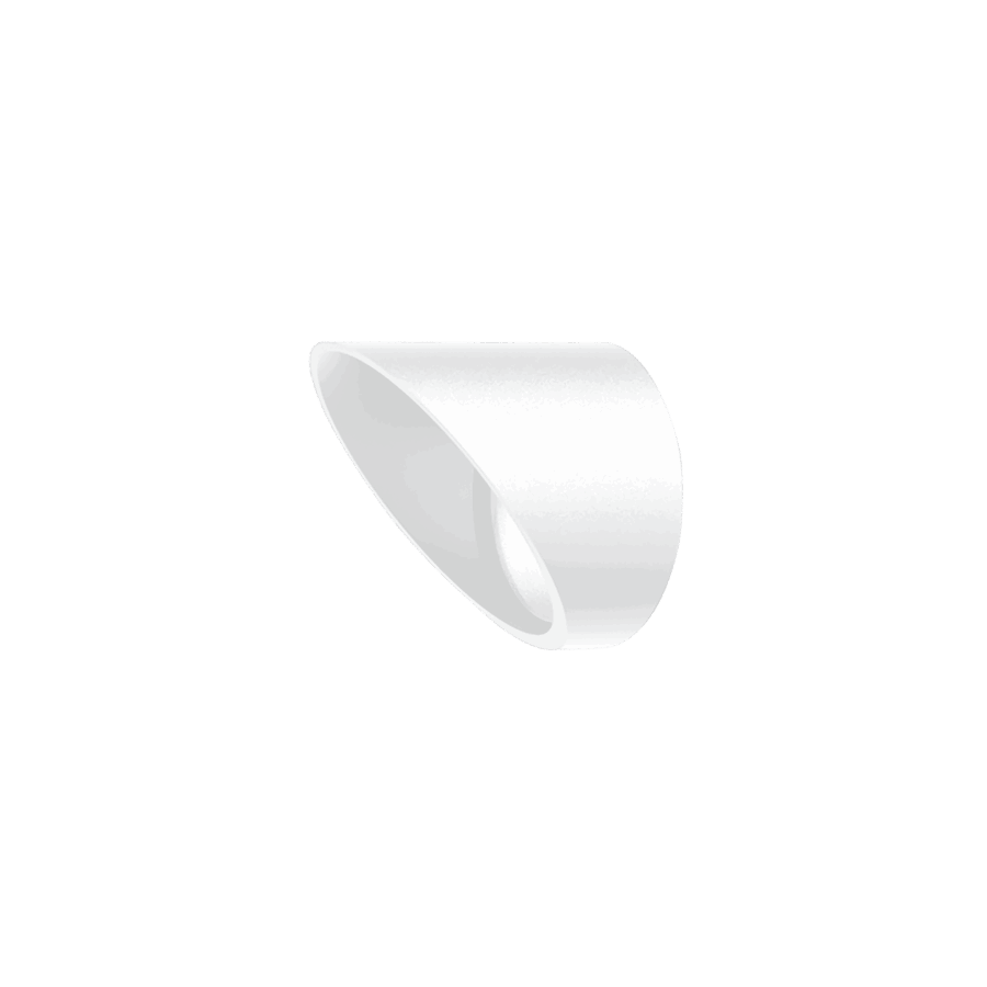 White version of the Artemis M Anti Glare Hood, an accessory for the Artemis M, an outdoor luminaire designed by Karizma Luce.