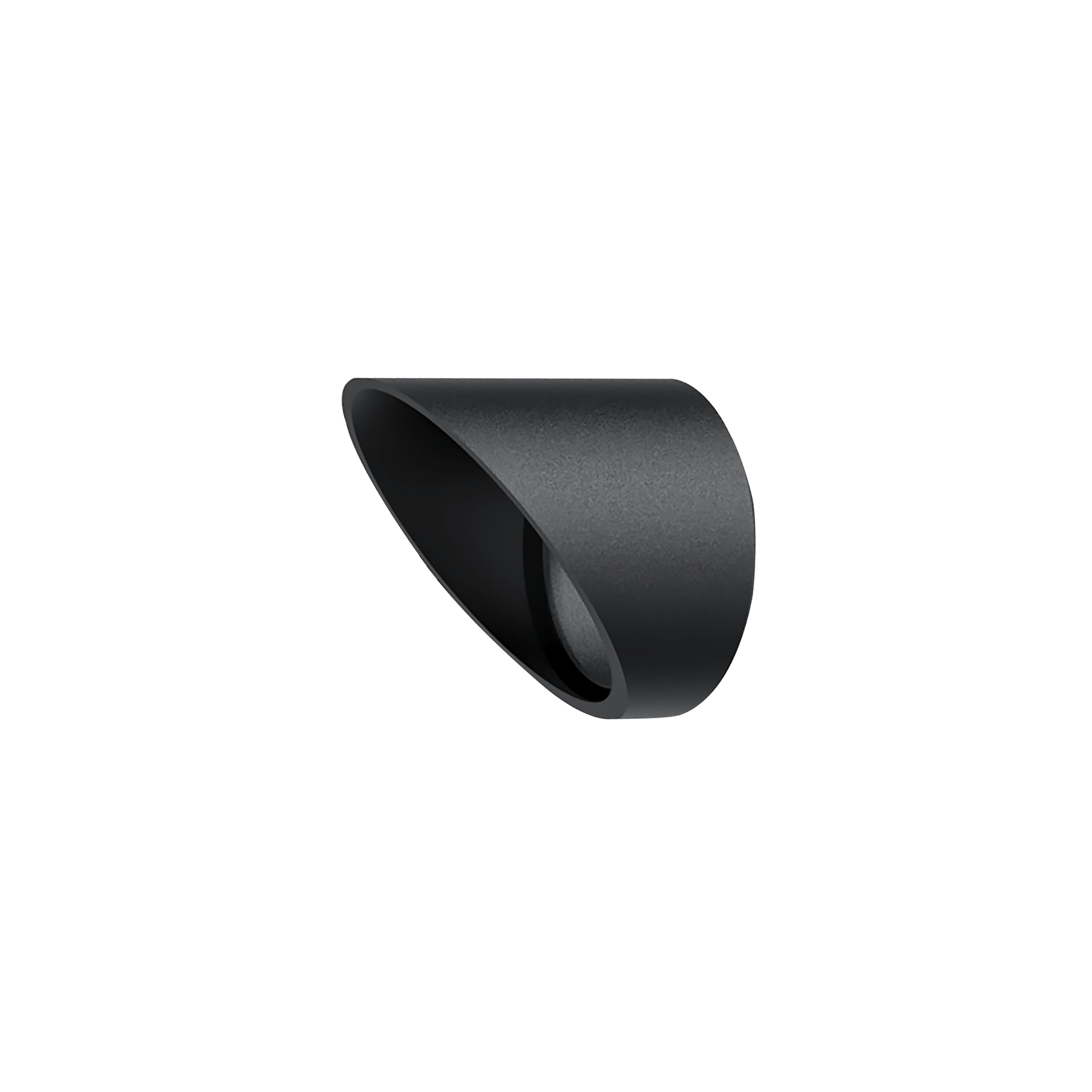 Black version of the Artemis M Anti Glare Hood, an accessory for the Artemis M, an outdoor luminaire designed by Karizma Luce.