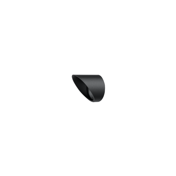 Black version of the Artemis XS Anti Glare Hood, an accessory for the Artemis XS, an outdoor luminaire designed by Karizma Luce.