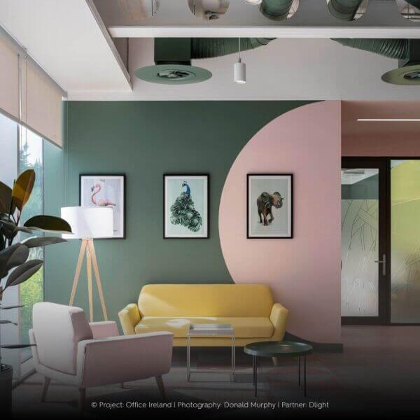 Modern office with DEA FLORA M suspended.