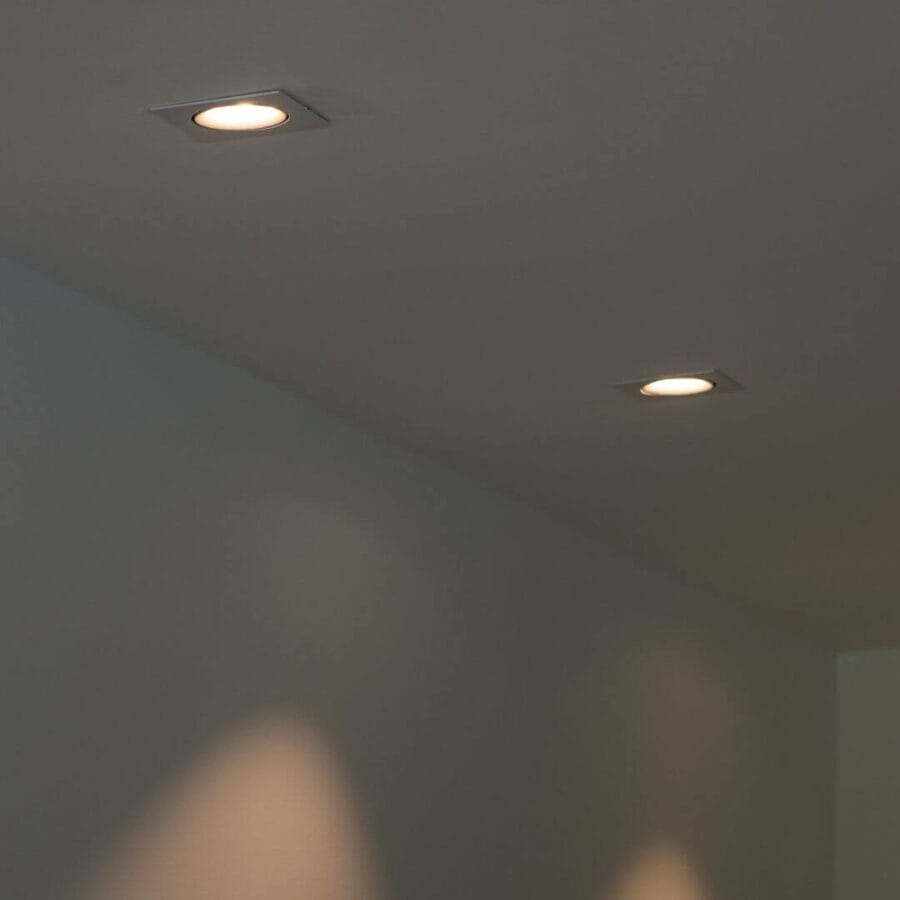 karizma Luces Piazza white in white ceiling.