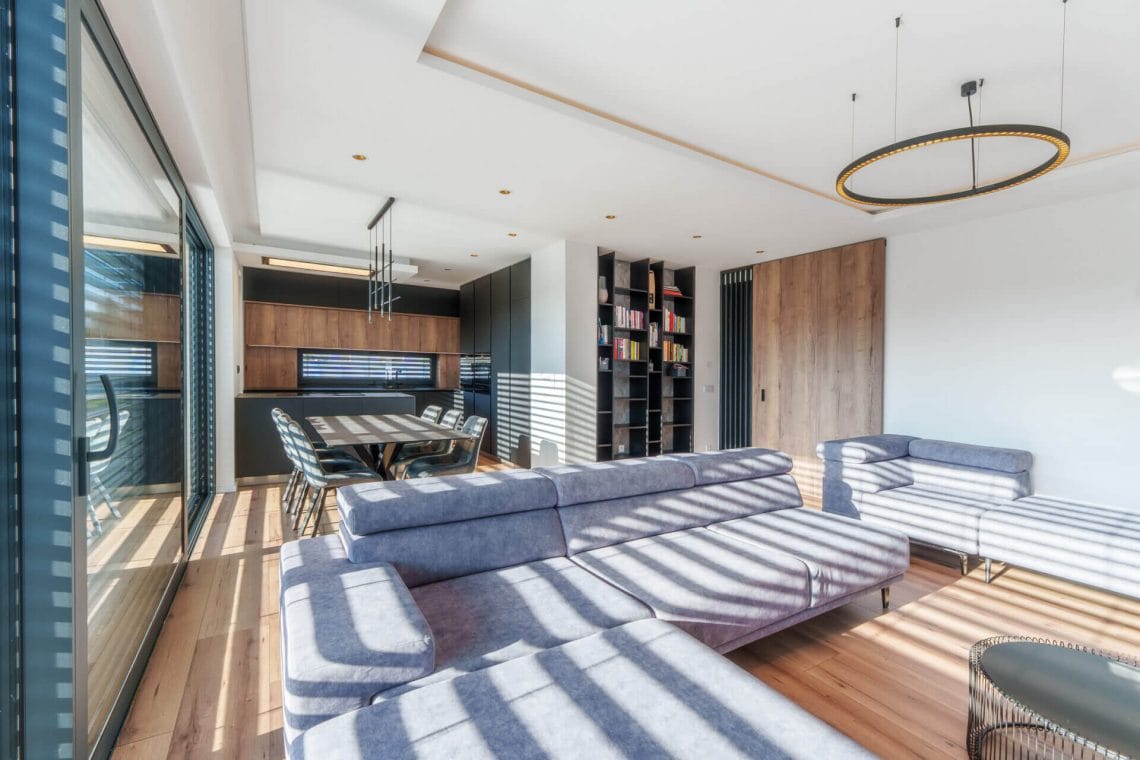 Modern living room with daylight