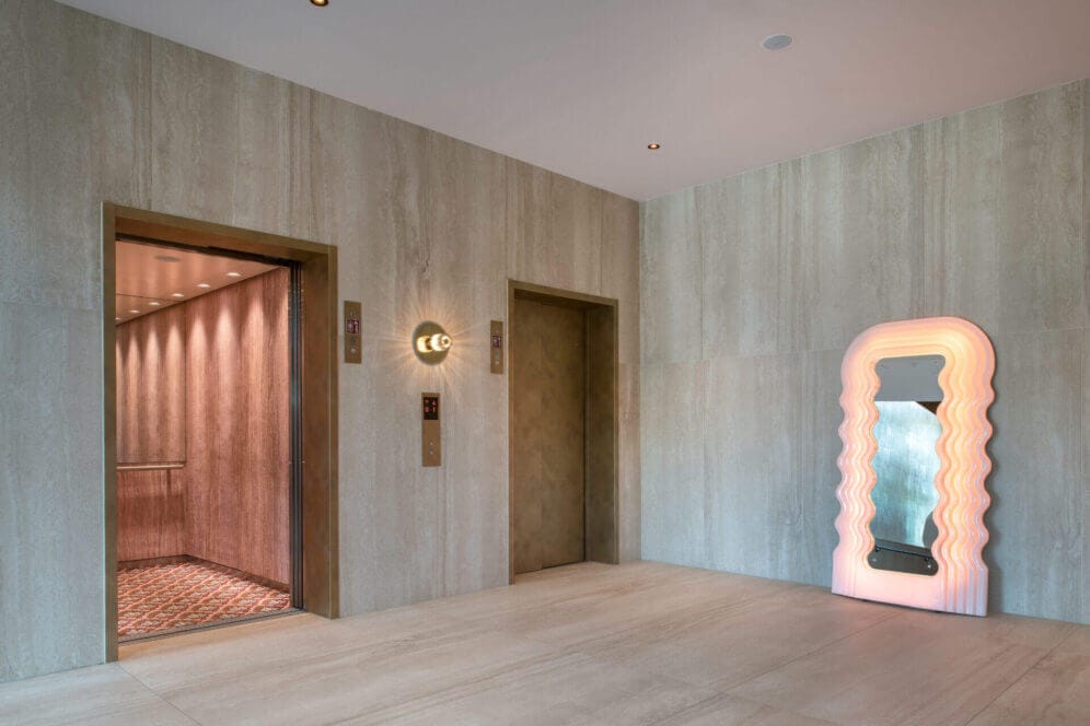 Elevator area at hotel