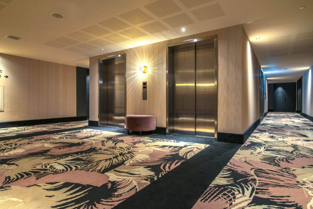 Elevator area at hotel
