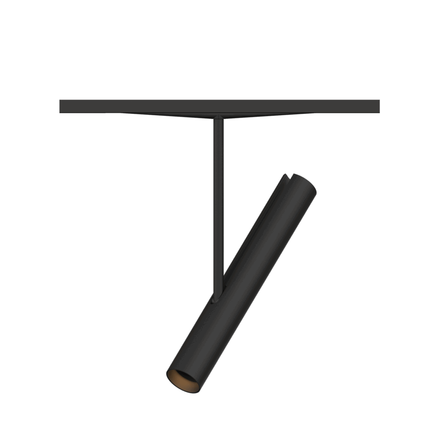 Karizma Luce Janus XXS is a cylindrical 48V track luminaire with black reflector in 48V track mini Q3 system, black colour