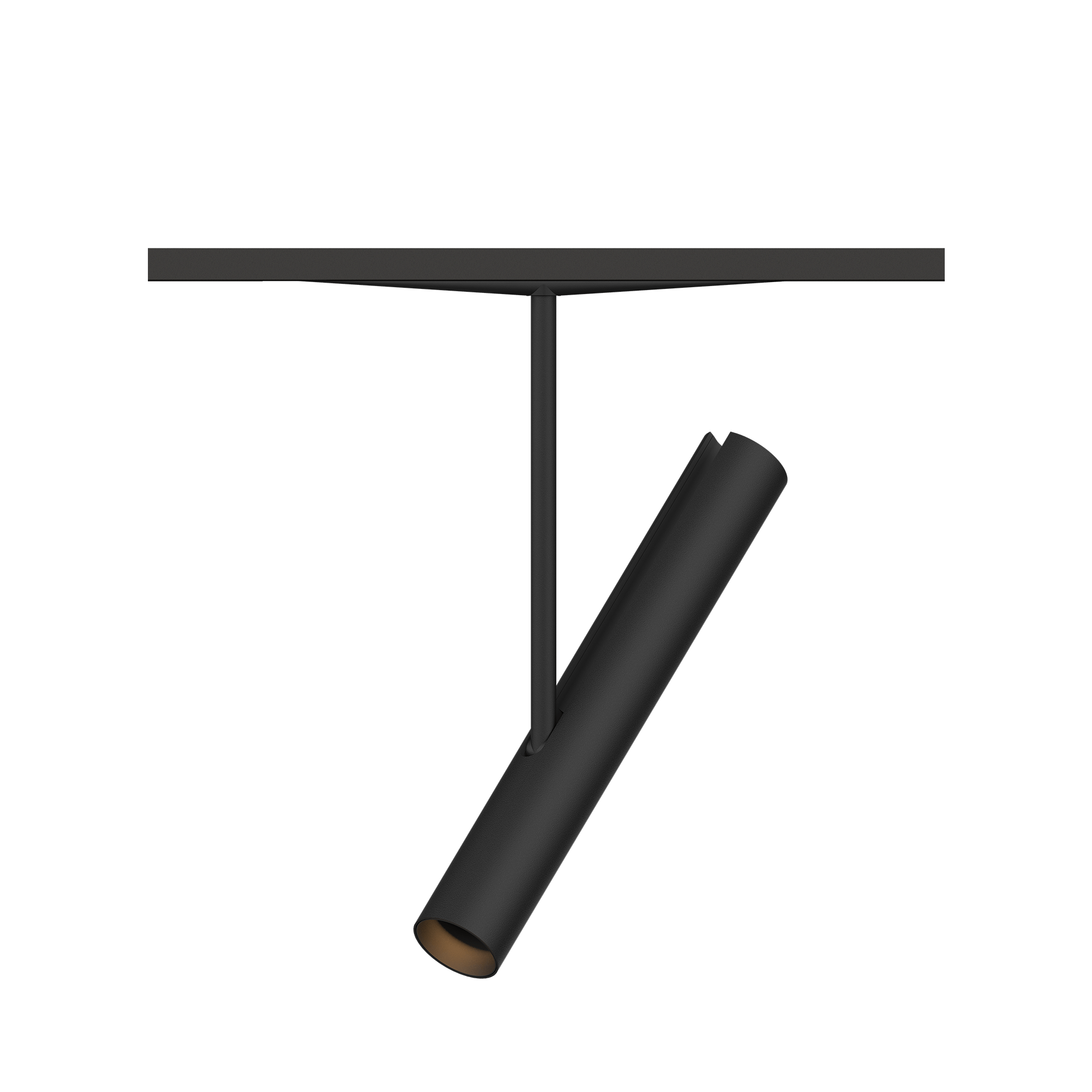 Karizma Luce Janus XXS is a cylindrical 48V track luminaire with black reflector in 48V track mini Q3 system, black colour