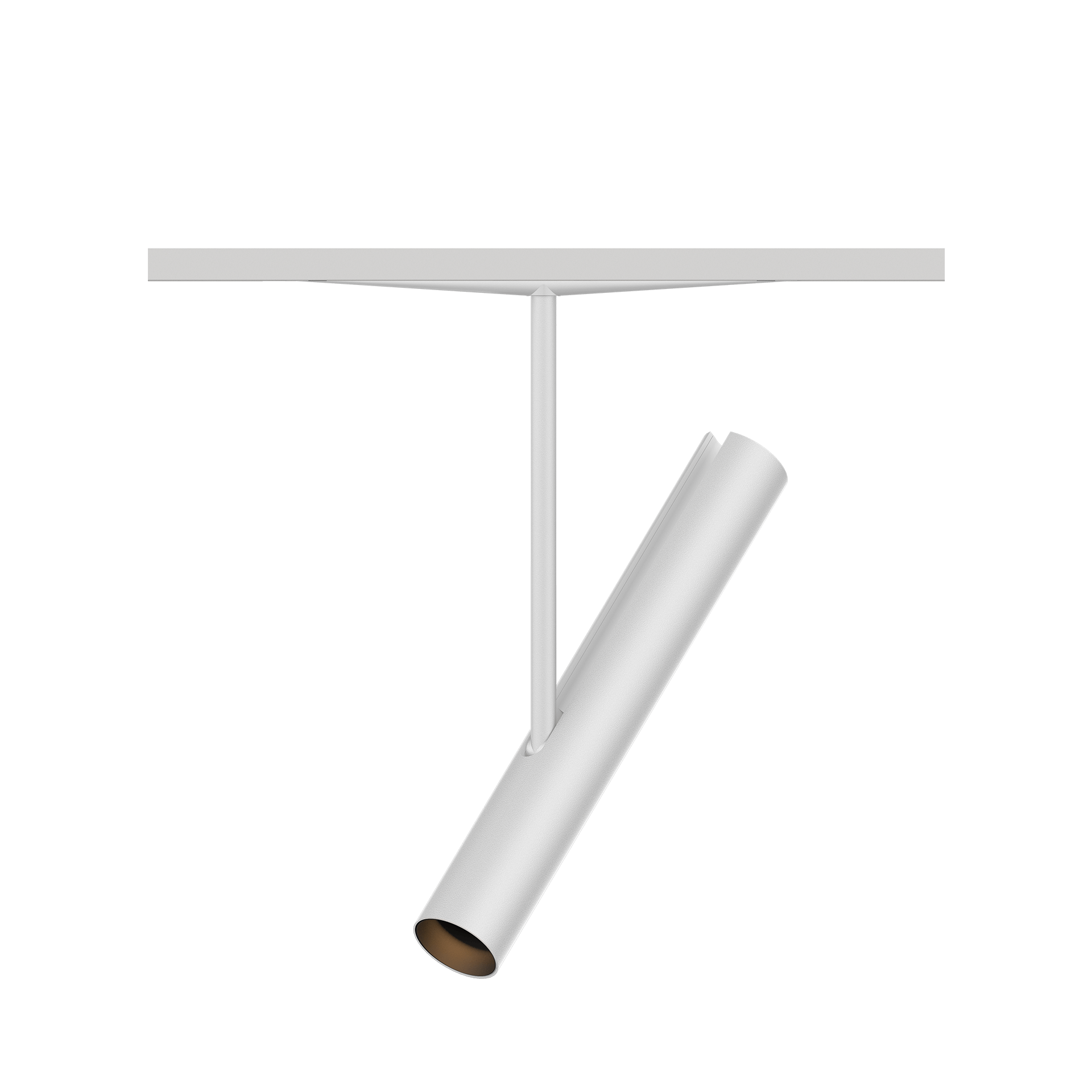 Karizma Luce Janus XXS is a cylindrical 48V track luminaire with black reflector in 48V track mini Q3 system, white colour