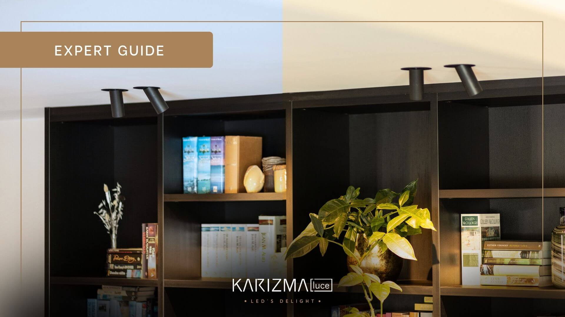 Cabinet with Fontana lighting white toned and yellow toned.